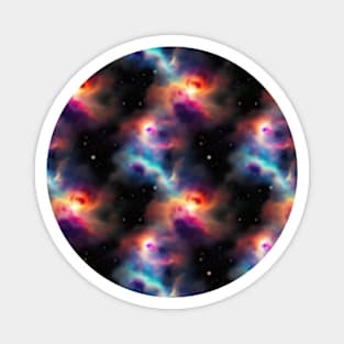 Stellar Symphony Galactic Nebulas Seamless Pattern Magnet